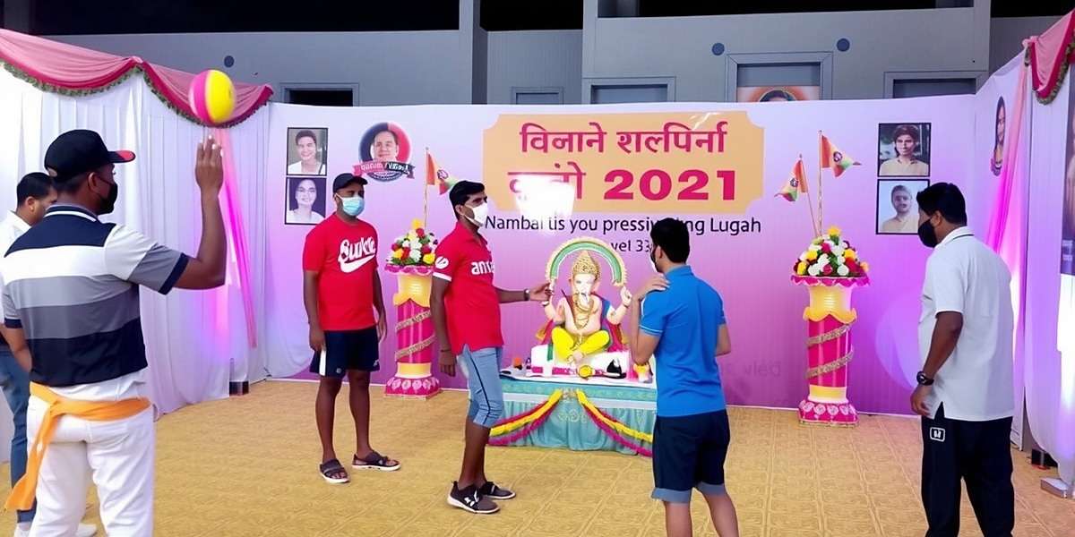 Mumbai Masala Volley Ganesh Chaturthi Celebration Mumbai Masala Volley Ganesh Chaturthi special event with decorated court and virtual Ganpati idol